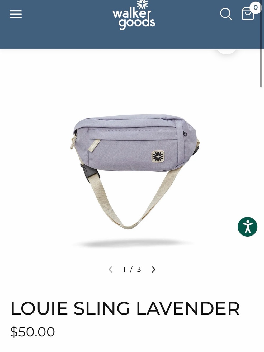 Walker Goods Louie Sling Crossbody Bag — Lavender